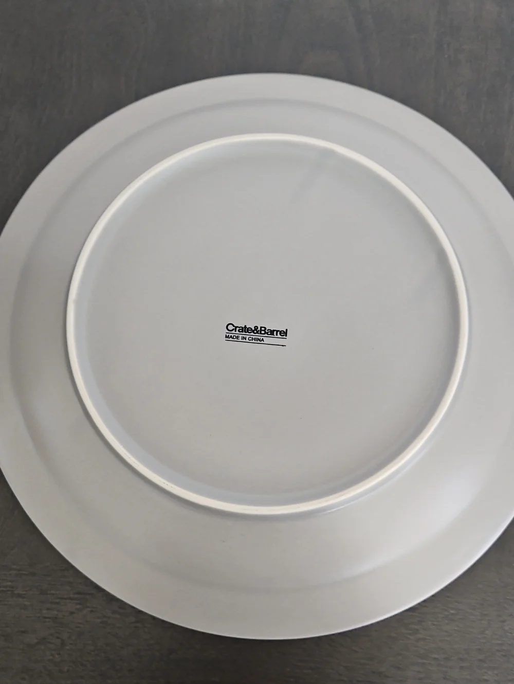 Crate&Barrel Paige Gray Stoneware 11